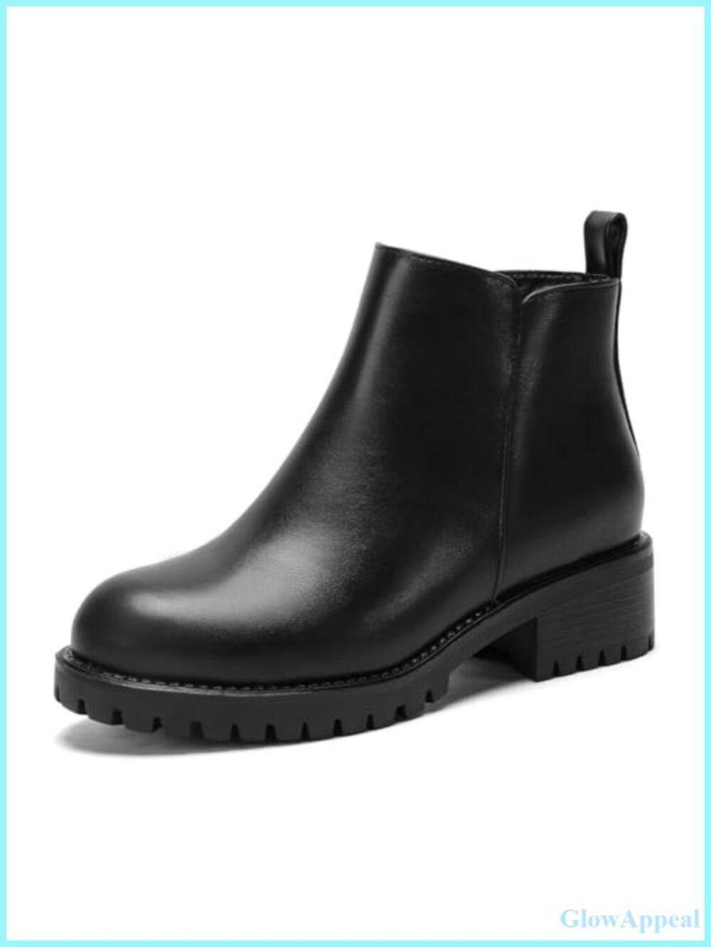 Wide Width Chelsea Ankle Boots Faux Leather Suede Block Heel Booties